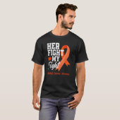 T-shirt Son Combat Est Mon Combat Ms Multiple Scelrosis Aw (Devant entier)