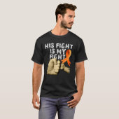 T-shirt Son combat est mon combat MS Sclerosis multiple Aw (Devant entier)
