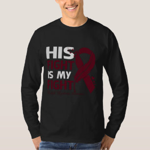 T-shirt Son combat est mon combat multi-MYELOMA connaissan