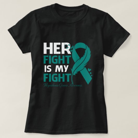 T-shirt Son combat est mon combat MYASTHENIA GRAVIS SENSIB (Design devant)