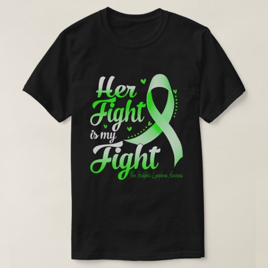 T-shirt Son combat est mon combat non-HODGKIN'S LYMPHOMA A (Design devant)