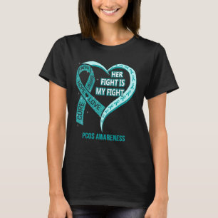 T-shirt Son combat est mon combat PCOS Sensibilisation au