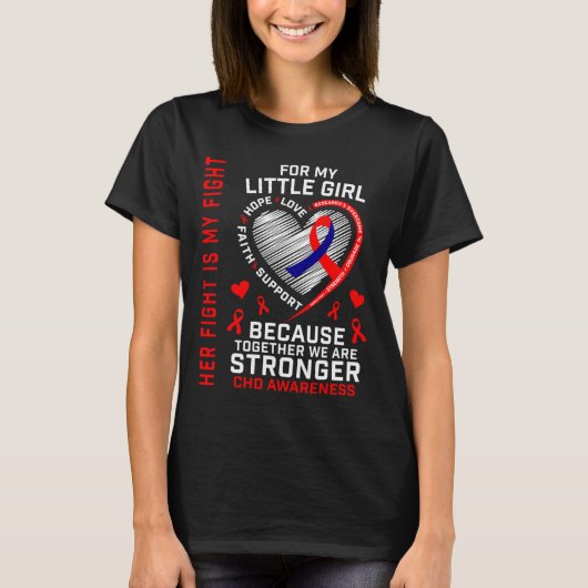 T-shirt Son Combat Est Mon Combat Petite Fille Fille Fille (Devant)