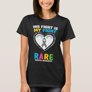 T-shirt Son combat est Mon combat Rare Maladie Sensibilisa
