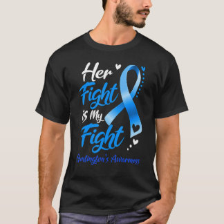 T-shirt Son combat est mon combat Ribbo de sensibilisation