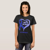 T-shirt Son combat est mon combat Ribbon Heart Sensibilisa (Devant entier)
