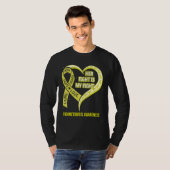 T-shirt Son Combat Est Mon Combat Ruban de Sensibilisation (Devant entier)