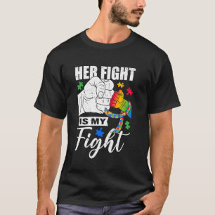 T-shirt Son combat est mon combat Ruban de sensibilisation