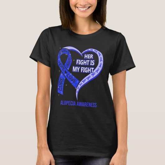 T-shirt Son combat est mon combat Ruban de sensibilisation (Devant)