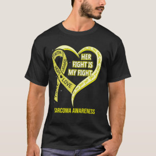 T-shirt Son combat est mon combat Sarcoma Sensibilisation