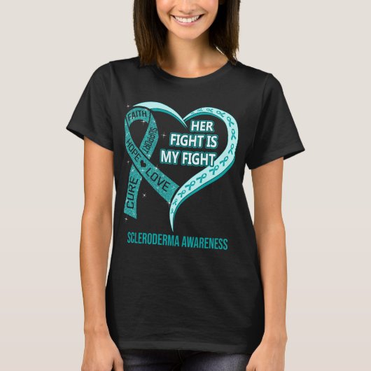 T-shirt Son Combat Est Mon Combat Scleroderma Sensibilisat (Devant)