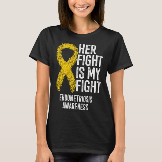 T-shirt Son combat est mon combat Sensibilisation à l'endo (Devant)