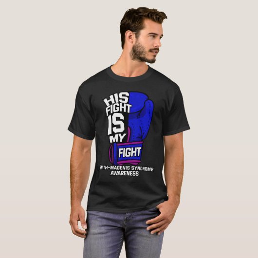 T-shirt Son Combat Est Mon Combat Smithu2013Magenis Syndro (Devant entier)