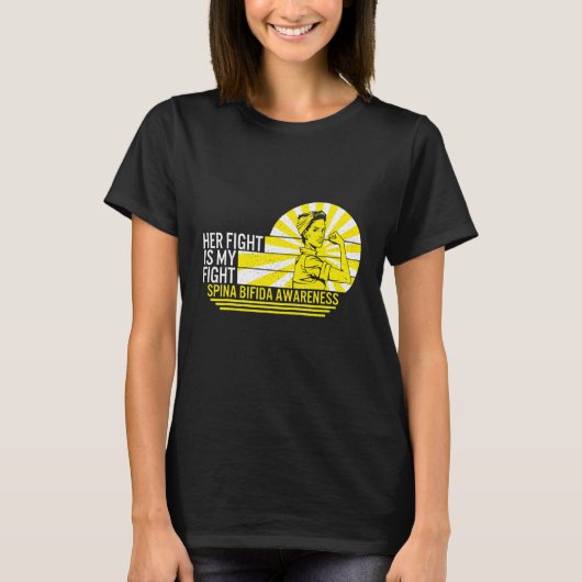 T-shirt Son combat est mon combat Spina Bifida Sensibilisa (Devant)