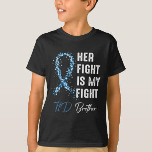 T-shirt Son combat est mon combat T1d Frère Type 1 Diabète