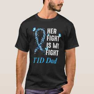T-shirt Son combat est mon combat T1D Papa Diabète de type