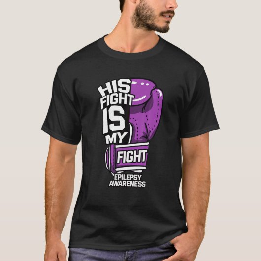 T-shirt Son Combat Est Mon Combattre Epilepsie Seizure Neu (Devant)