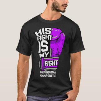 T-shirt Son Combat Est Mon Combattre Meningioma Meningeal
