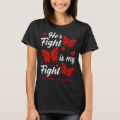 T-shirt Son Combat Est Mon Combattre Vasculitis Sensibilis (Devant)