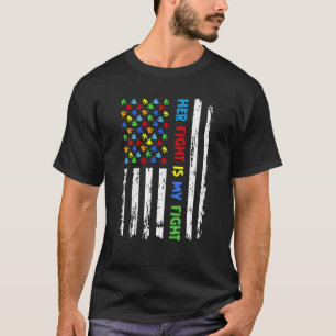 T-shirt Son Combat Est Mon Fight Sensibilisation sur l'aut