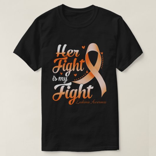 T-shirt Son combat est mon mois de lutte LEUKEMIA connaiss (Design devant)