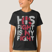 T-shirt Son combat est My Fight Brain Aneurysm Support (Devant)
