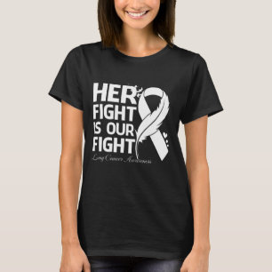 T-shirt Son combat est notre combat connaissance du cancer