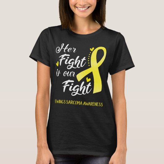 T-shirt Son combat est notre combat face au Sarcoma (Devant)