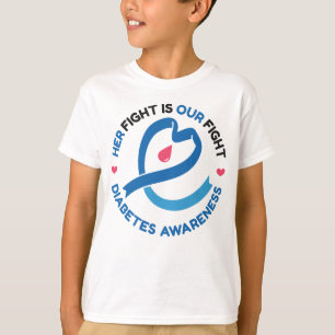 T-shirt Son combat est notre combat – Sensibilisation au d