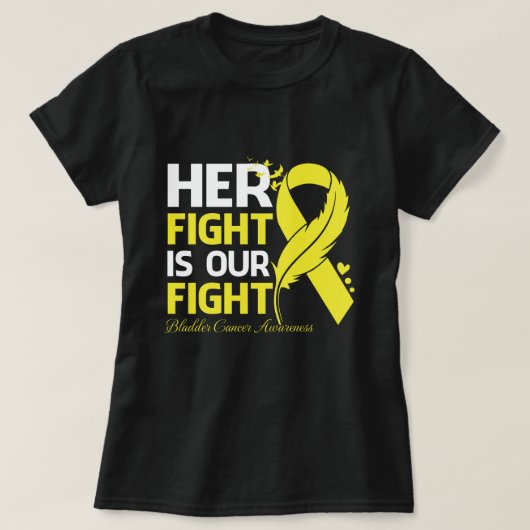 T-shirt Son combat est notre connaissance du CANCER de la (Design devant)