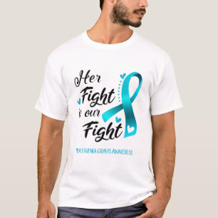 T-shirt Son combat est notre lutte contre la myasthénie Gr