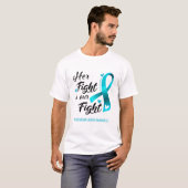 T-shirt Son combat est notre lutte contre la myasthénie Gr (Devant entier)