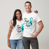 T-shirt Son combat est notre lutte contre le cancer des ov (Unisexe)