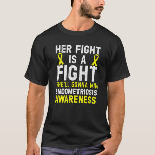 T-shirt Son combat est un combat elle gagnera l'endométrio