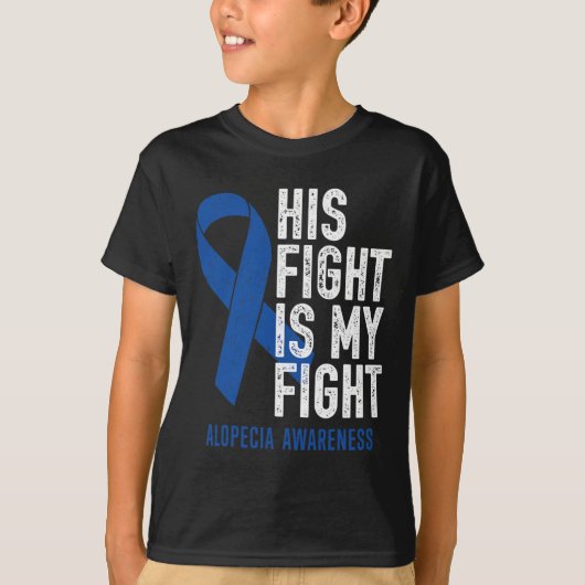 T-shirt Son combat My Fight Family Support Alopecia Areata (Devant)