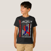 T-shirt Son Combat Tante Sensibilisation TCH Drapeau Améri (Devant entier)