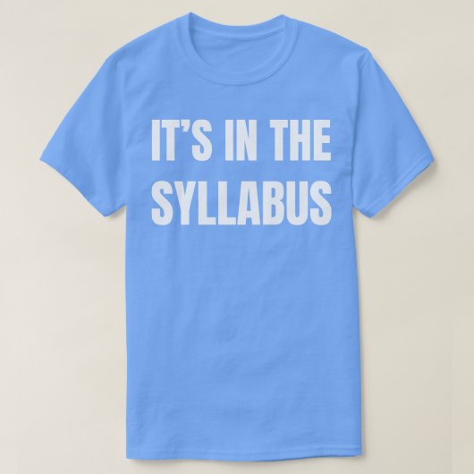 T-shirt son dans le syllabus 1 (Design devant)