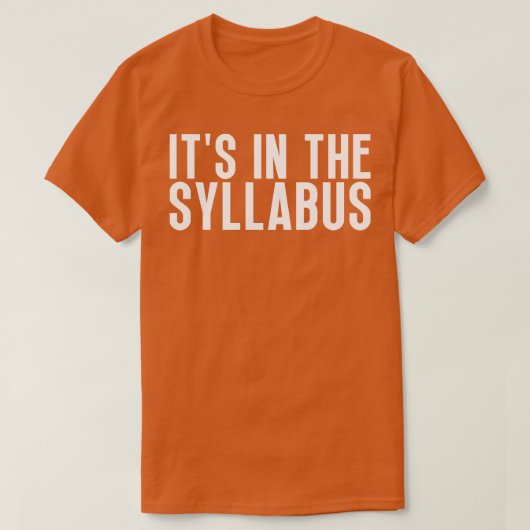 T-shirt Son Dans Le Syllabus 26 (Design devant)