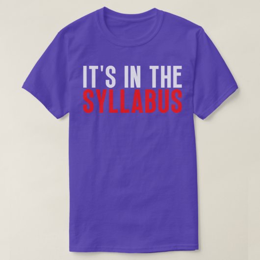 T-shirt Son Dans Le Syllabus 29 (Design devant)
