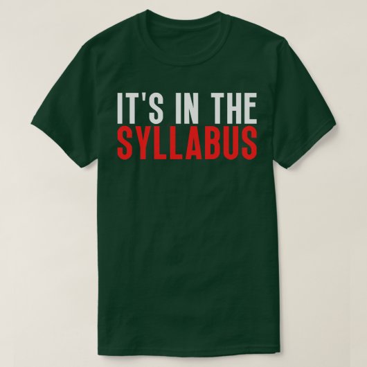 T-shirt Son Dans Le Syllabus 29 (Design devant)