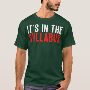 T-shirt Son Dans Le Syllabus 29