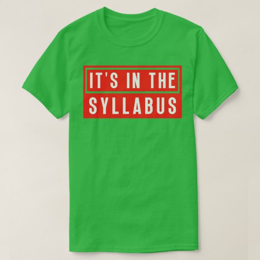 T-shirt Son Dans Le Syllabus 3 (Design devant)