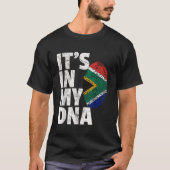 T-shirt SON DANS MON ADN Afrique du Sud Drapeau Hommes Fem (Devant)