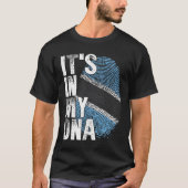 T-shirt SON DANS MON ADN Botswana Drapeau Motswana Racines (Devant)