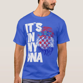 T-shirt SON DANS MON ADN Croatie Drapeau Hommes Femmes Enf