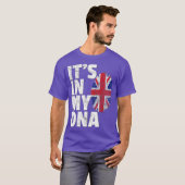 T-shirt SON DANS MON ADN Drapeau britannique Angleterre Ro (Devant entier)