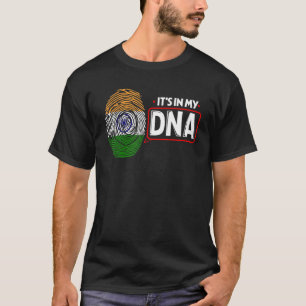 T-shirt Son dans mon ADN drapeau national Inde patriotique