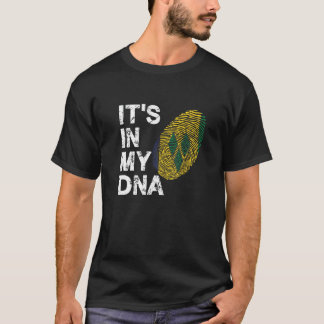 T-shirt Son dans mon ADN empreintes digitales St Vincent e