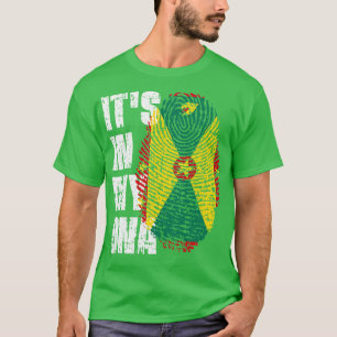 T-shirt SON DANS MON ADN Grenade Drapeau garçon fille cade
