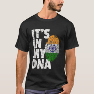 T-shirt SON DANS MON ADN Inde Indienne Drapeau Fierté Homm